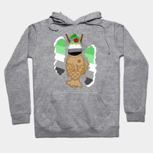 Pride Taiyaki Ice cream-Aromantic flag Hoodie